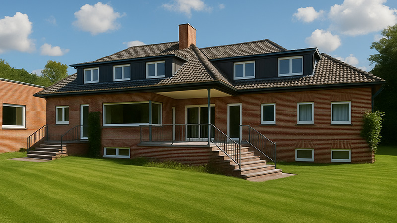 Gebäude 4 - Wohnhaus mit Poolbereich Idee